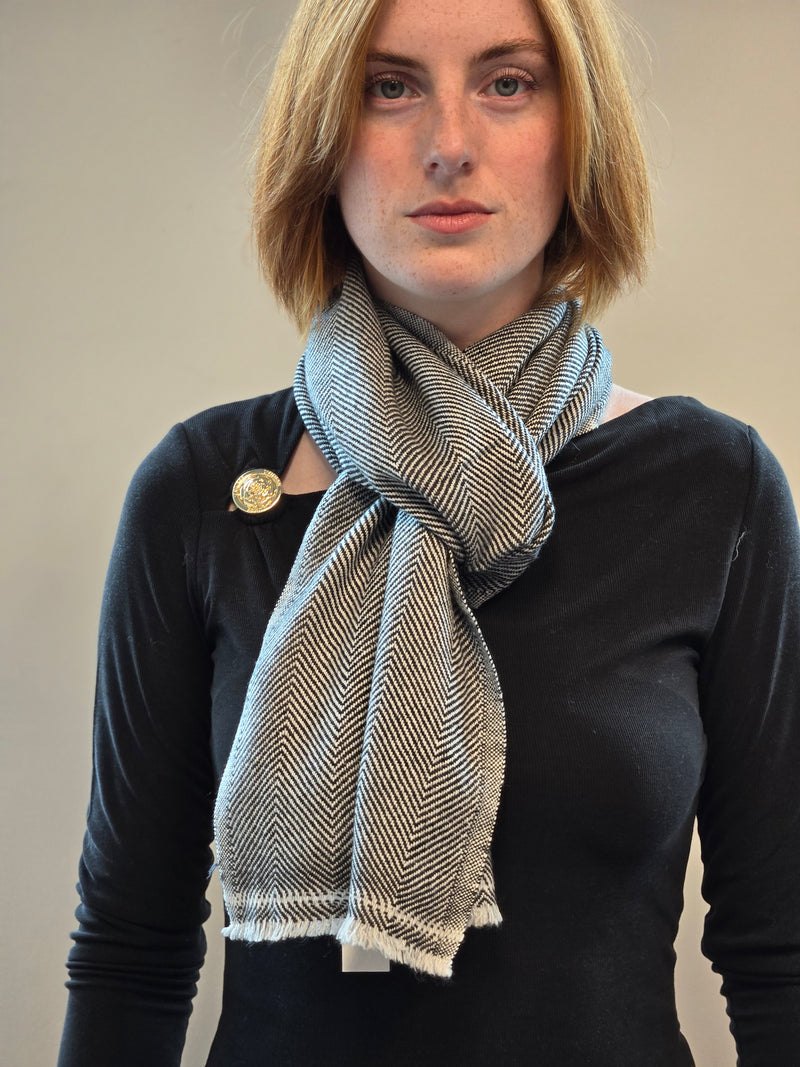 Harringbone 100% wool unisex scarves