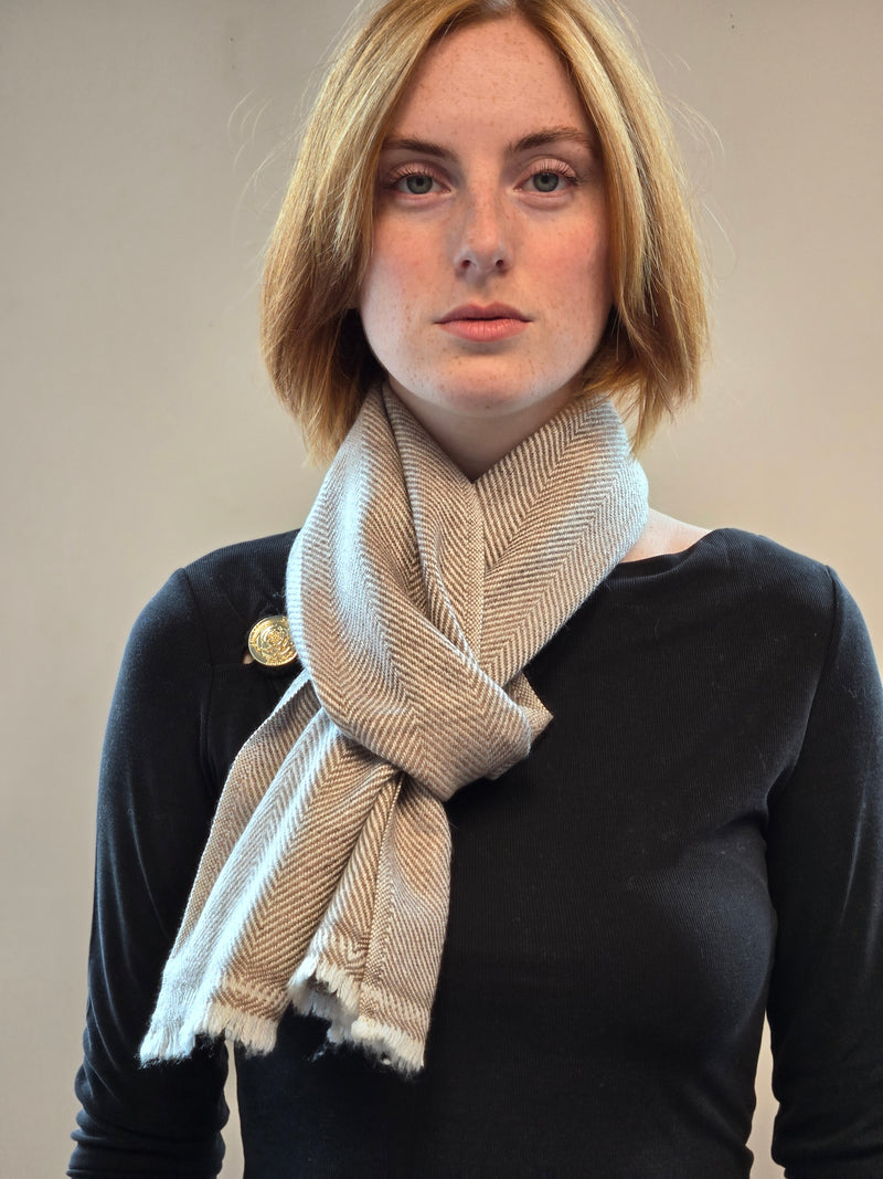 Harringbone 100% wool unisex scarves