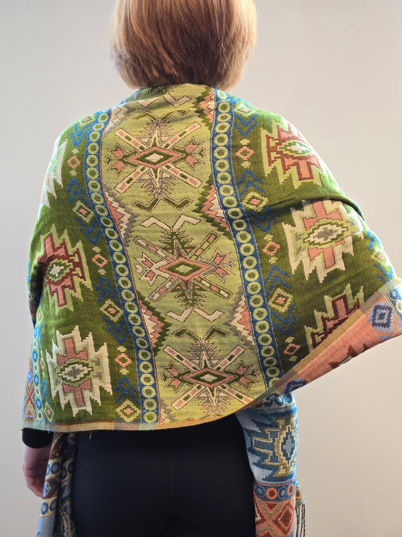 Viscose Jacquard Reversible Shawl