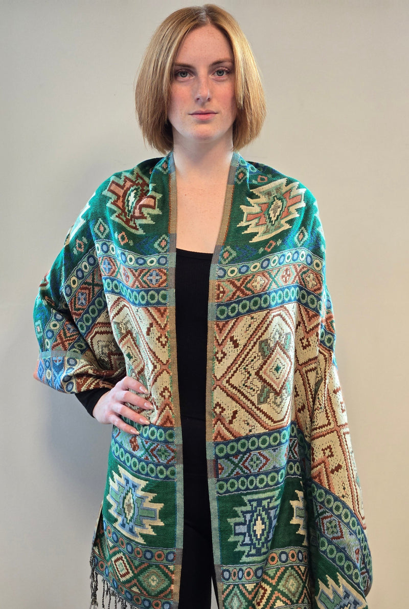 Viscose Jacquard Reversible Shawl