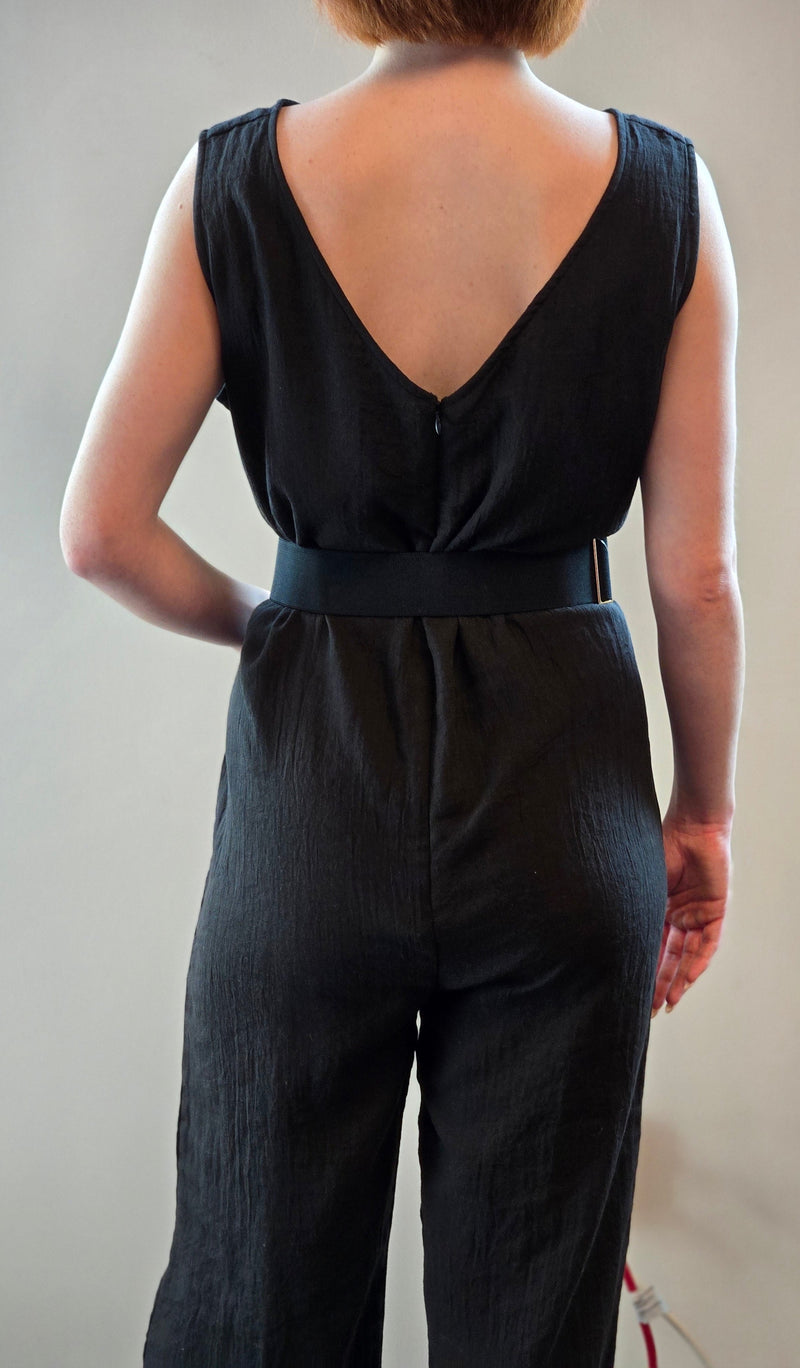 Sleeveless, Zipper pockets Jumpsuit