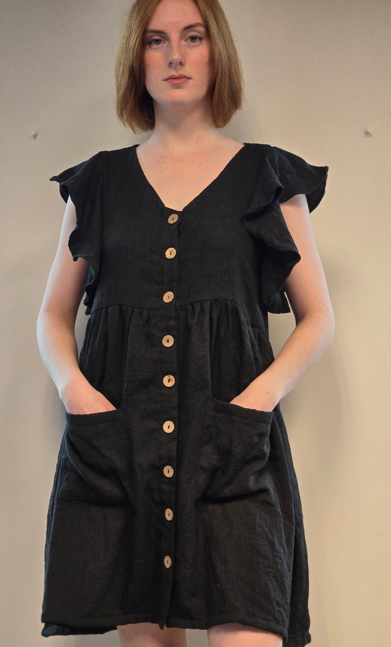 Baby Doll with Accented sleeves  with 2 pockets