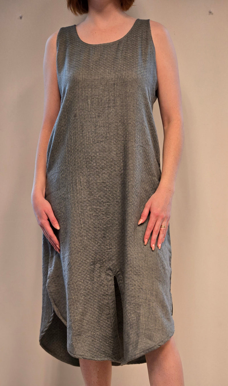 Textured Dress with back and front slit