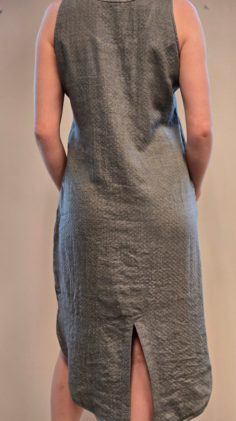 Textured Dress with back and front slit