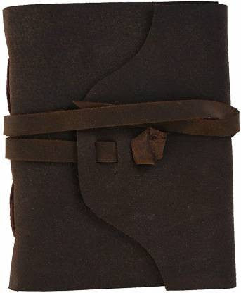 Brown Handmade Leather Journal with Flap Closure