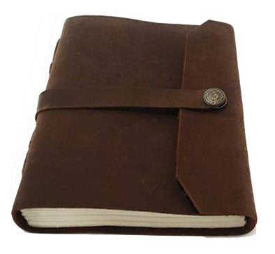 Handmade Leather Journal Flap Closure