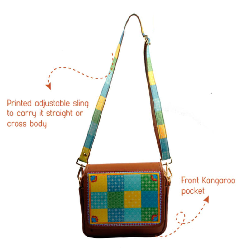 Ethnic Pattern 5- Messenger Sling ( Colourful Windows)