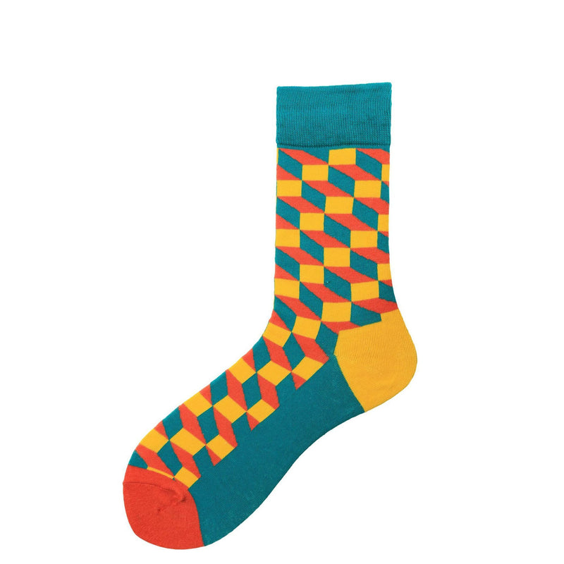 Cotton Geometric Unisex Socks