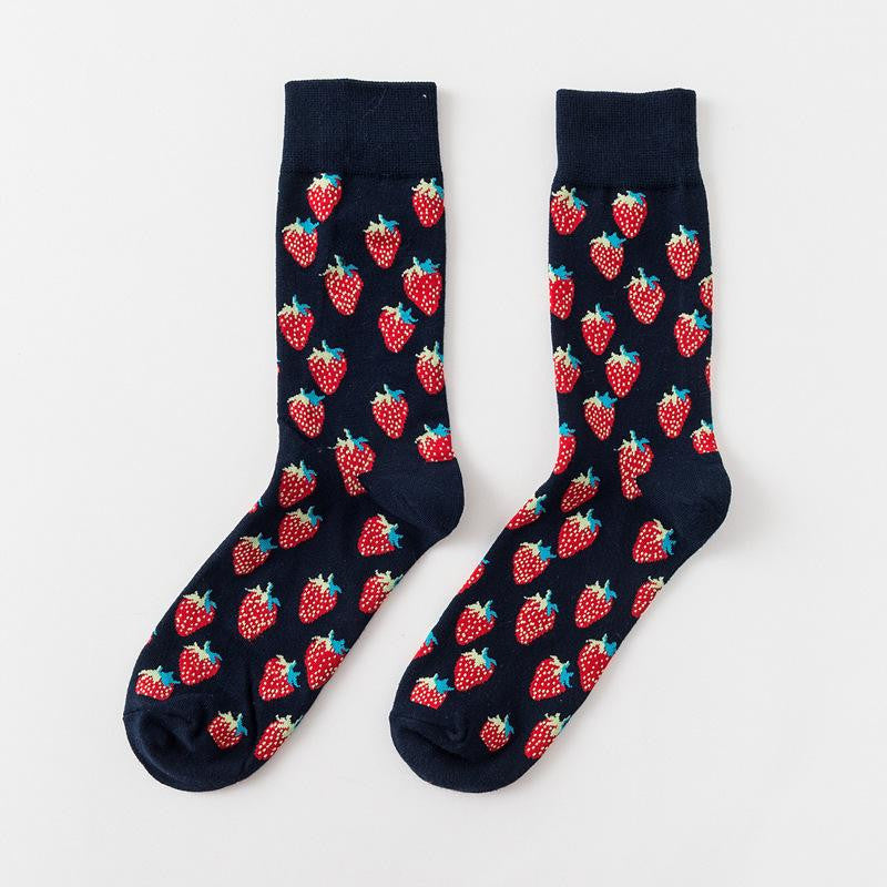 Pure Cotton Strawberry Unisex Socks