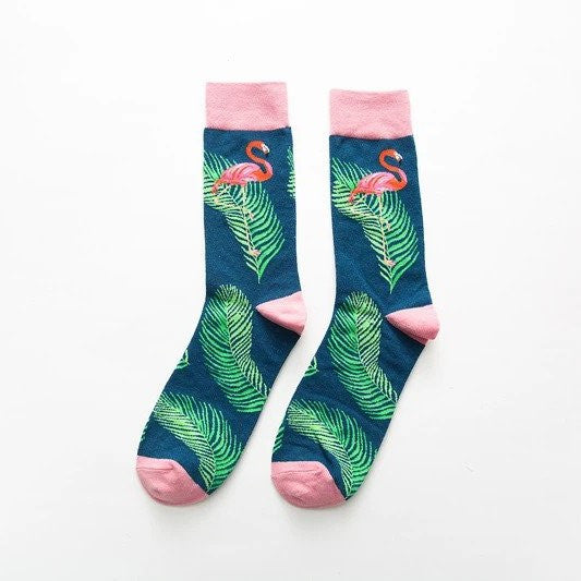 Pure Cotton Flamingo Unisex Socks