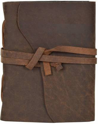 Flap Closure Leather Journal With Hand Stitching